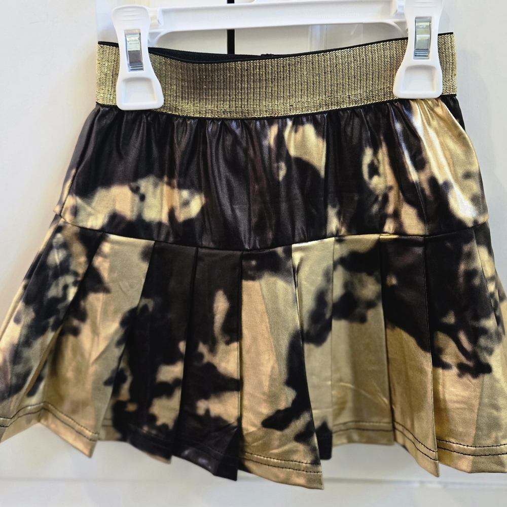 Gold and Black Kid's Skort